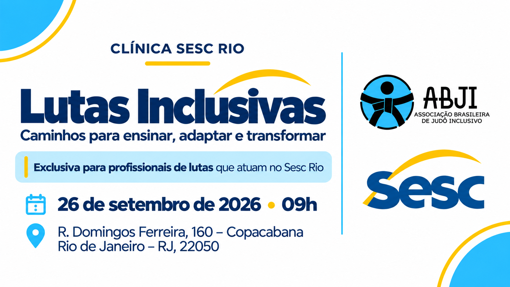 Clínica Sesc Rio - Lutas Inclusivas: caminhos para ensinar, adaptar e transformar
